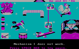 Creative Contraptions (DOS) screenshot: Something's not quite right...