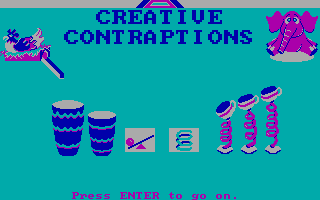 Creative Contraptions (DOS) screenshot: Title screen