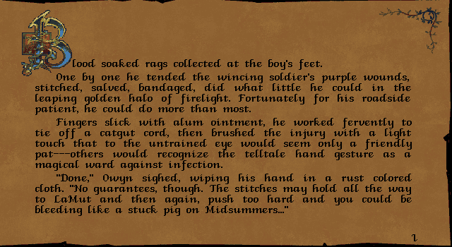Betrayal at Krondor (DOS) screenshot: Each chapter begins with such introduction