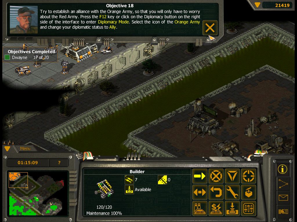 Outlive (Windows) screenshot: It's also possible to form alliances with other players. This is also controlled by a tab on the right. The Orange guys want cash to become allies but it's cheaper than fighting