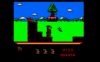 Yogi's Great Escape (Amstrad CPC) screenshot: Avoided the snake.