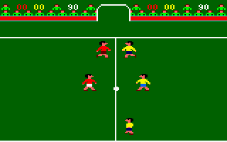 World Cup (Amstrad CPC) screenshot: Kick-off.