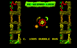 Wizard's Lair (Amstrad CPC) screenshot: Title Screen.