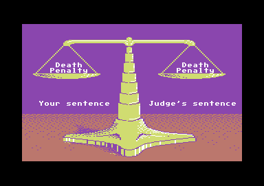 Crime and Punishment (Commodore 64) screenshot: Maybe, but it satisfies bloodlust