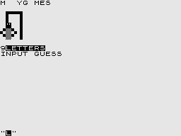 Cassette 50 (ZX81) screenshot: Hangman