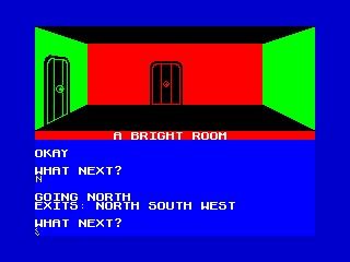 Ziggurat: The Temple of Doom (ZX Spectrum) screenshot: This room brightens my day.