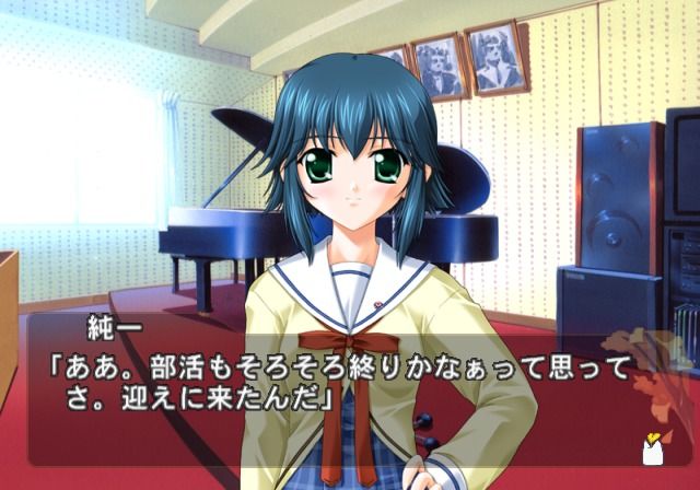 D.C.: Four Seasons (PlayStation 2) screenshot: Autumn - checking the music classroom