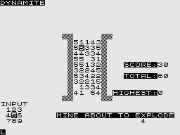 Cassette 50 (ZX81) screenshot: Dynamite