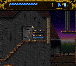 Mary Shelley's Frankenstein (SNES) screenshot: Starting the first level.
