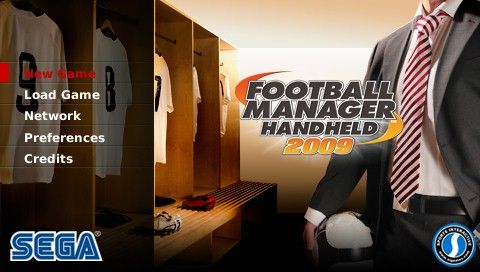 Football Manager Handheld 2009 (PSP) screenshot: Main menu