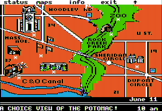 Ticket to Washington, DC (Apple II) screenshot: The Smithsonian National Zoo