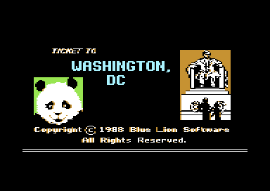 Ticket to Washington, DC (Commodore 64) screenshot: Title Screen