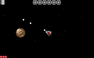 Astro 2000 (Atari ST) screenshot: Level 1: just a single sphere/asteroid