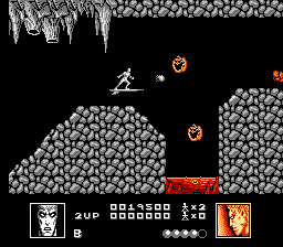 Silver Surfer (NES) screenshot: Jack-o'-lanterns