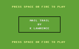 Mail Trail (Commodore 16, Plus/4) screenshot: Title Screen
