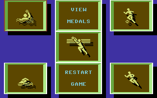 International Team Sports (Commodore 64) screenshot: Main Menu.