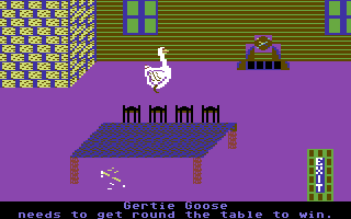 Gertie Goose (Commodore 64) screenshot: Inside part of the Inner Sanctum.