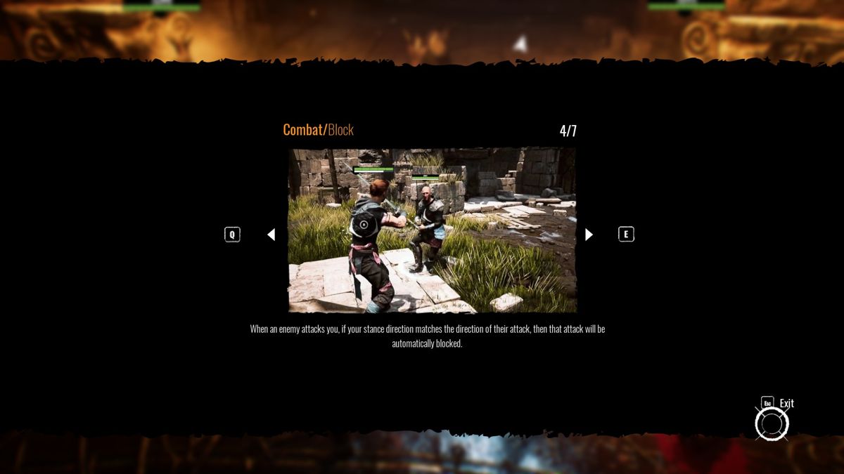 Gothic: Playable Teaser (Windows) screenshot: Combat explanations