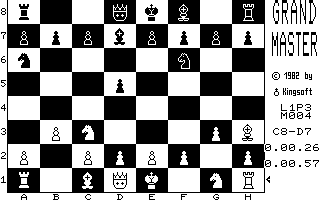 Grandmaster (Commodore 64) screenshot: Next move?