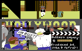 Hollywood or Bust (Commodore 64) screenshot: Lets find the Oscars.