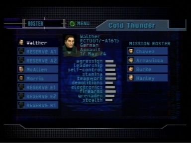 Tom Clancy's Rainbow Six (Nintendo 64) screenshot: Choose who will take on the mission