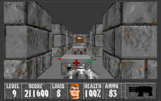 Wolfendoom (DOS) screenshot: The aesthetics of "Doom Dimension"