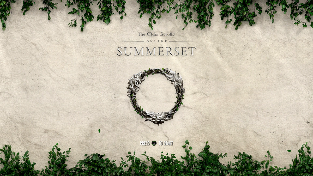 The Elder Scrolls Online: Summerset (Xbox One) screenshot: Start screen