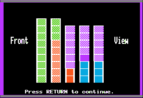 Building Perspective (Apple II) screenshot: A 5 x 5 Array