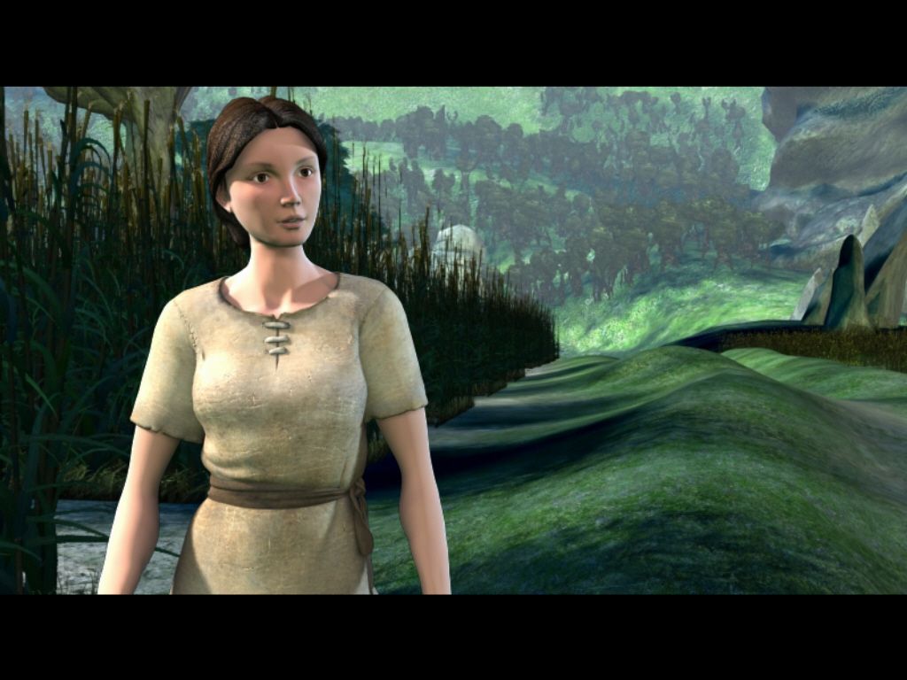 Atlantis: Evolution (Windows) screenshot: A woman of the New Atlantis Orientation Center 17