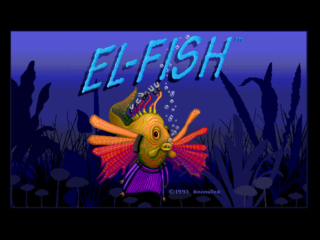 El-Fish (DOS) screenshot: Title Screen