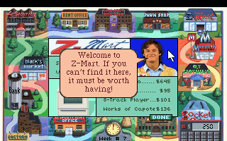 Jones in the Fast Lane (DOS) screenshot: In the Z-Mart (MCGA/VGA)