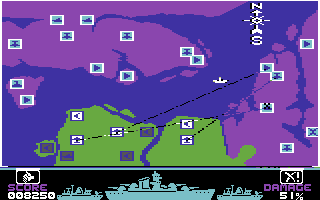 Death Wake (Commodore 64) screenshot: Making progress.
