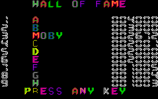 Space Station (Atari ST) screenshot: High-score table