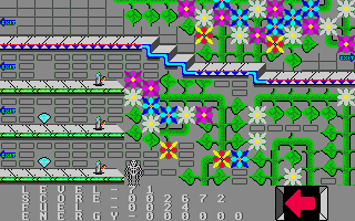 Space Station (Atari ST) screenshot: This running was to far: falling in the void is an instant game ending