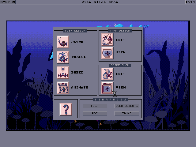 El-Fish (DOS) screenshot: Main Menu
