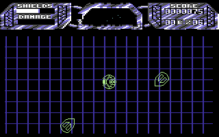 Cosmic Pirate (Commodore 64) screenshot: In the Simulation.