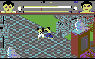 Thai Boxing (Commodore 64) screenshot: High punch