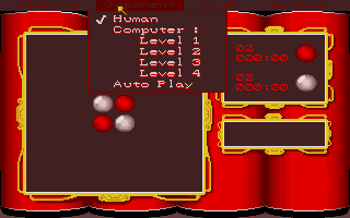 Othello Killer (Atari ST) screenshot: Setting the AI level