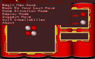 Othello Killer (Atari ST) screenshot: The menu must be activated with the right mouse button