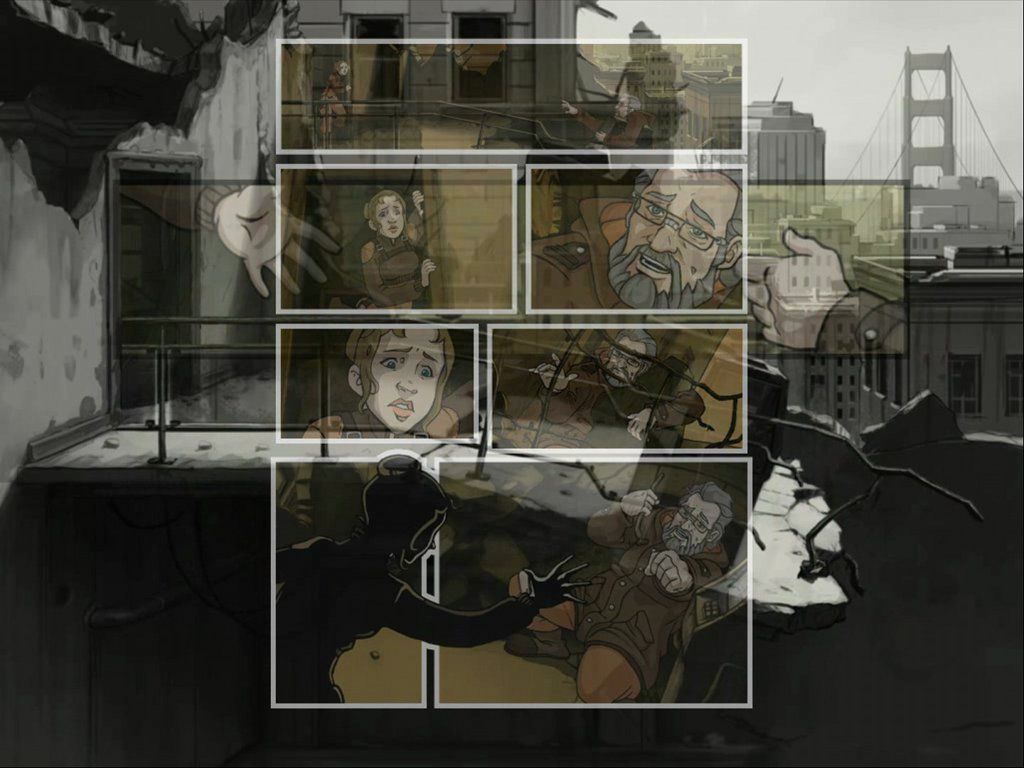 A New Beginning (Windows) screenshot: Movie sequence. Fay loses her team leader.