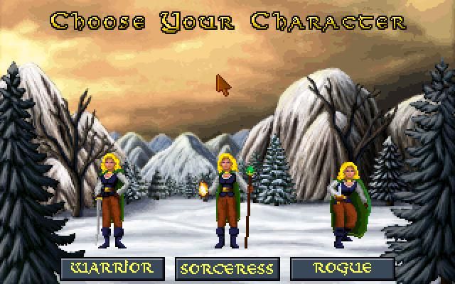 Heroine's Quest: The Herald of Ragnarok (Windows) screenshot: Choose your character...