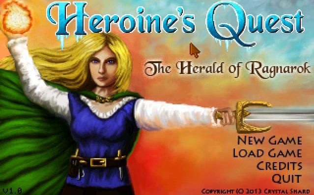 Heroine's Quest: The Herald of Ragnarok (Windows) screenshot: Title screen