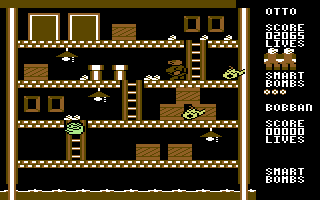 It's Clean-Up Time (Commodore 64) screenshot: Next part of the hotel.