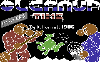 It's Clean-Up Time (Commodore 64) screenshot: Title Screen.