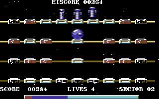 C.O.D.E Hunter (Commodore 64) screenshot: Next level.