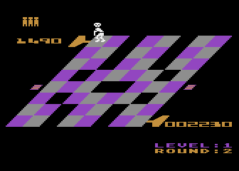 Juice! (Atari 8-bit) screenshot: Starting level 2
