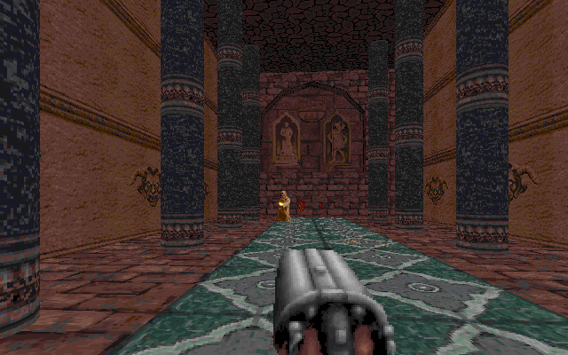 Blood (DOS) screenshot: Note the detailed, inspiring - though dark and sometimes depressing - art