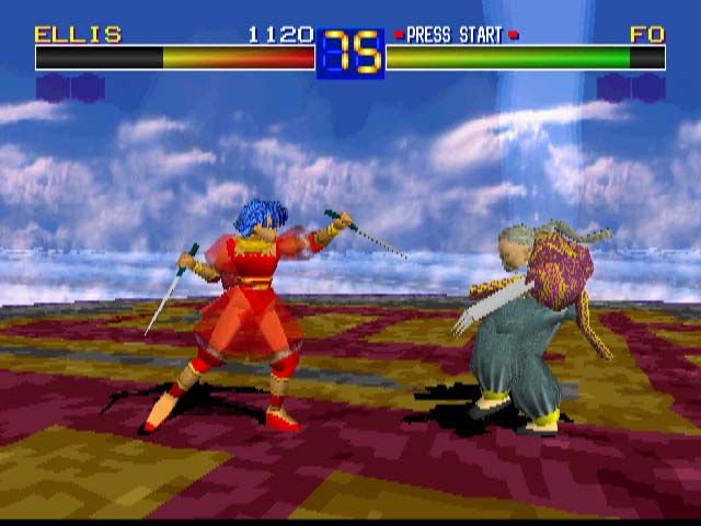 Battle Arena Toshinden (PlayStation) screenshot: He's having the upper hand