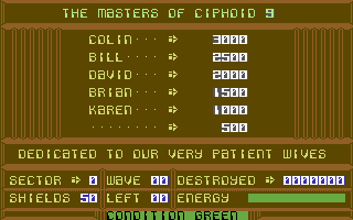 Ciphoid 9 (Commodore 64) screenshot: Title Screen.