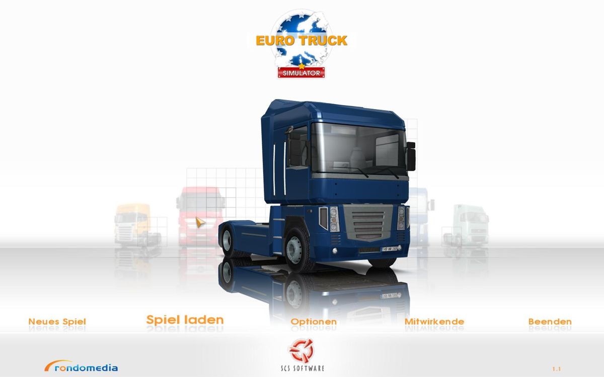Euro Truck Simulator: Gold Edition (Windows) screenshot: Main Screen